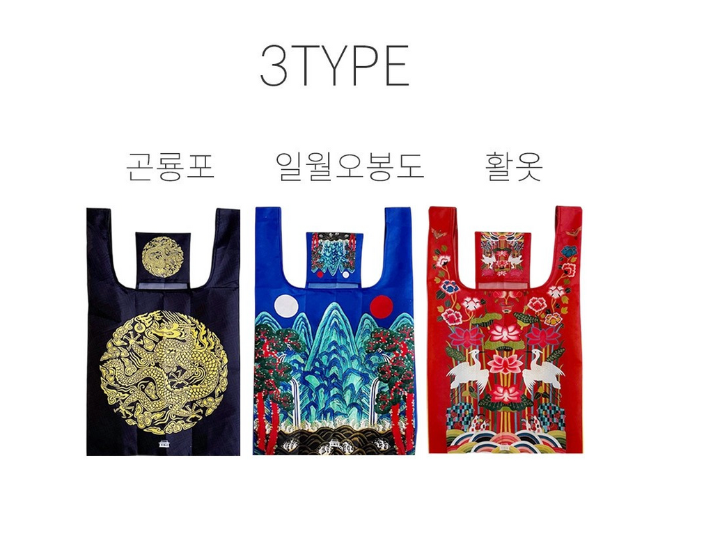 🇰🇷일월오봉 왕가백 전통 문양 에코백 Royal Heritage Folk Painting Eco Bag