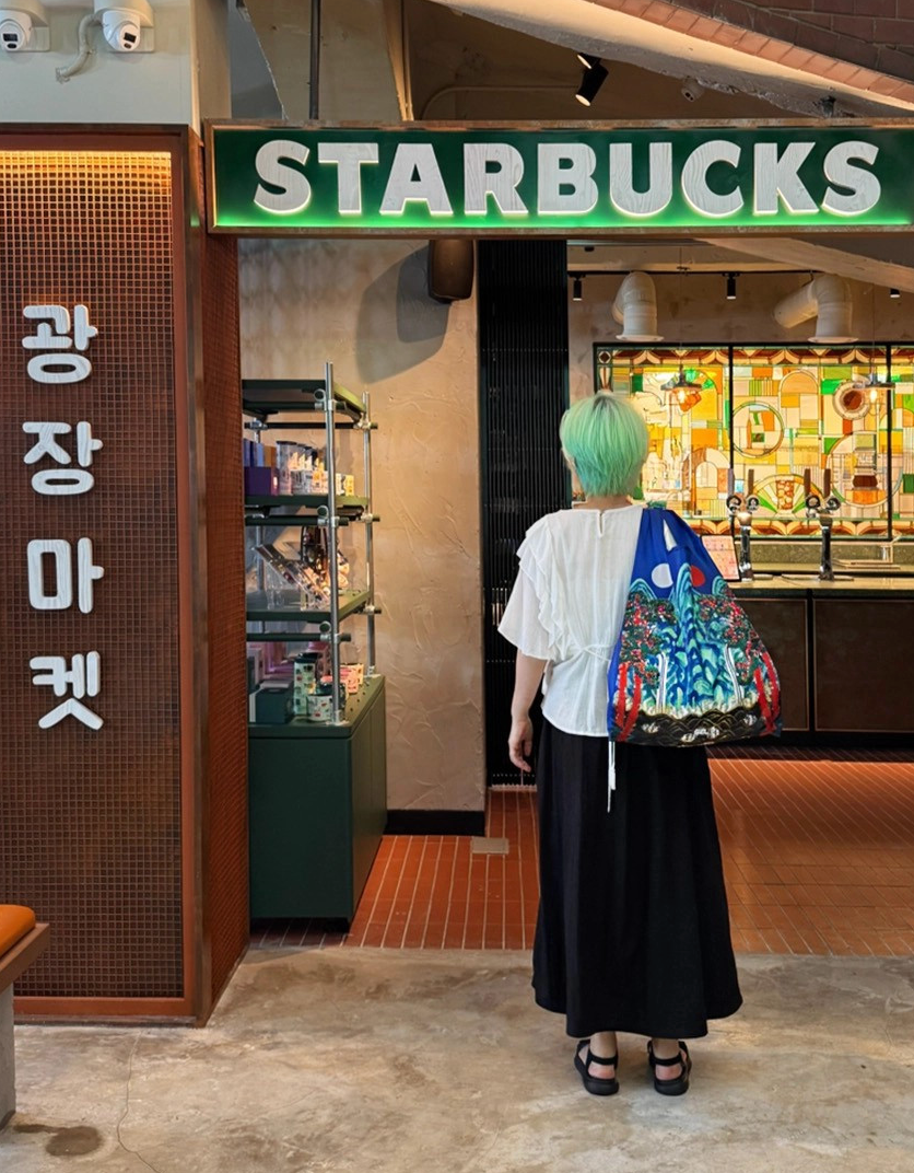 🇰🇷일월오봉 왕가백 전통 문양 에코백 Royal Heritage Folk Painting Eco Bag