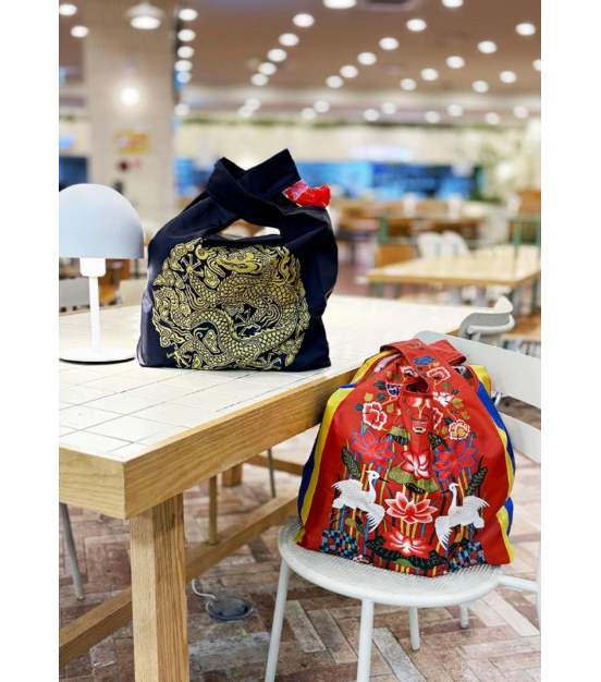 🇰🇷일월오봉 왕가백 전통 문양 에코백 Royal Heritage Folk Painting Eco Bag