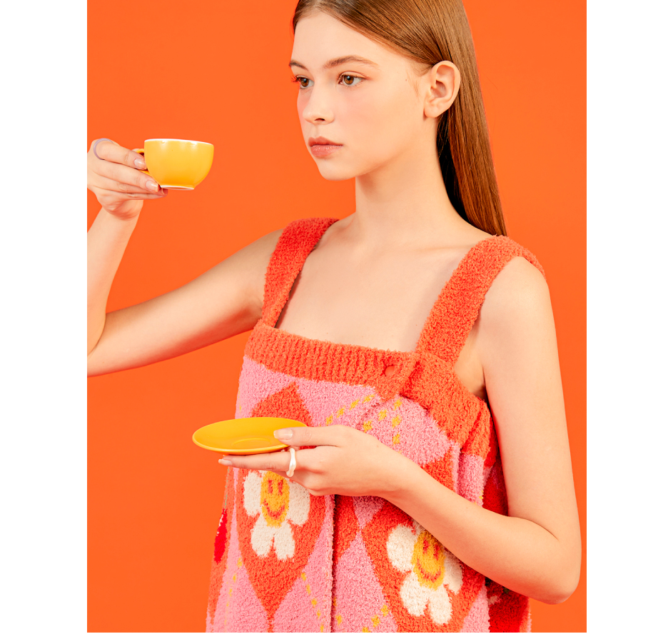 🌼 위글위글 샤워 목욕가운 배스 랩 타월 Smile Cherry Argyle Bath Wrap Towel