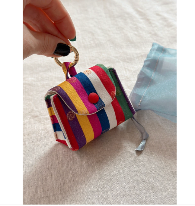 🇰🇷 🎧색동파우치 키링 에어팟 파우치 /Dancheong / Saekdong Linen AirPods Pouch