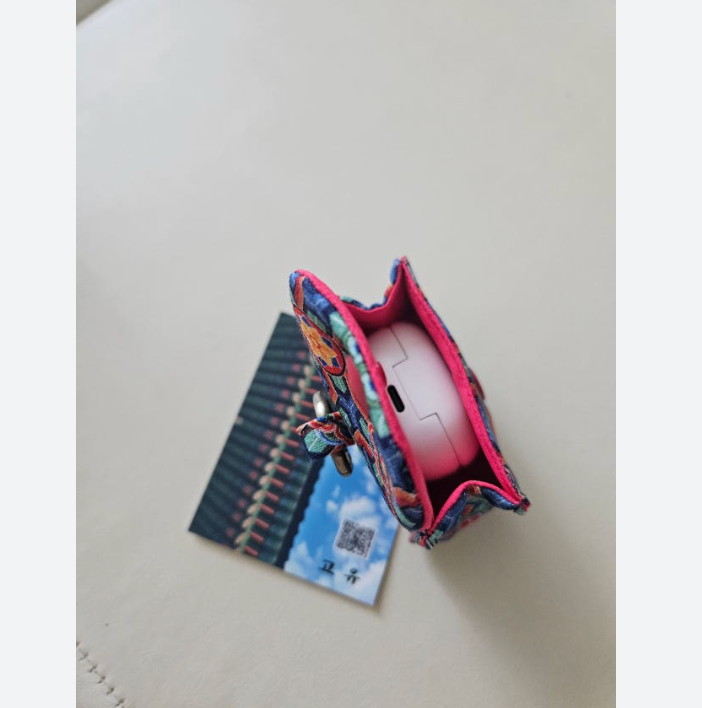 🇰🇷 🎧색동파우치 키링 에어팟 파우치 /Dancheong / Saekdong Linen AirPods Pouch