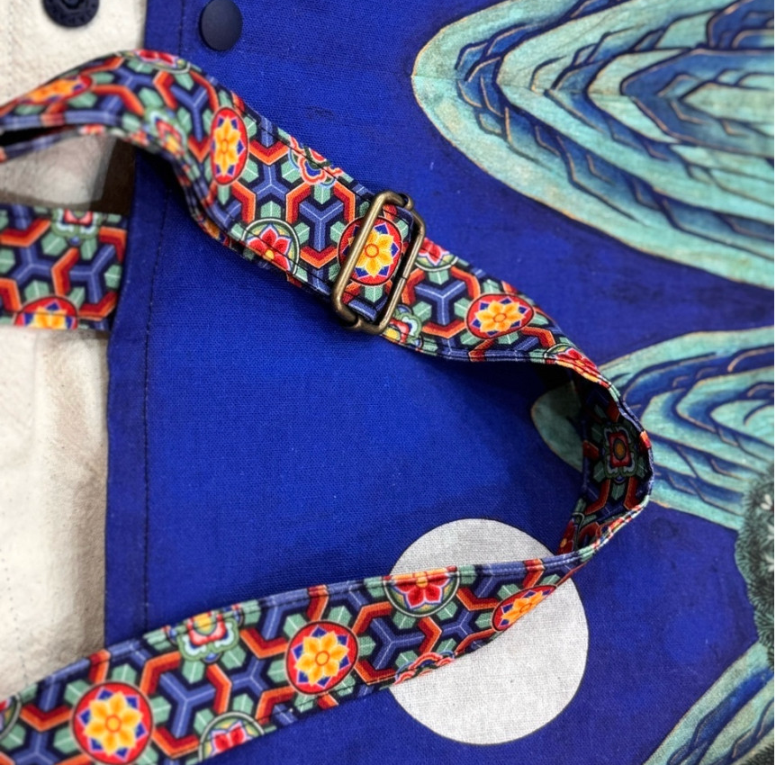 🇰🇷일월오봉도 린넨 숄더백 100%핸드메이드 전통패턴 에코백/Ilwolobongdo Linen Shoulder Bag