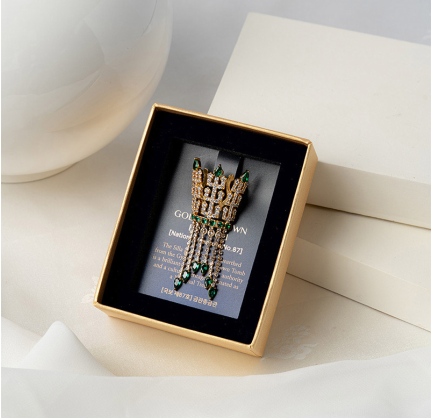 🇰🇷2025년 국립박물관 문화재단 ‘뮤즈(MUSE)’ 상품-신라 금관 브로치 /Silla Gold Crown Brooch