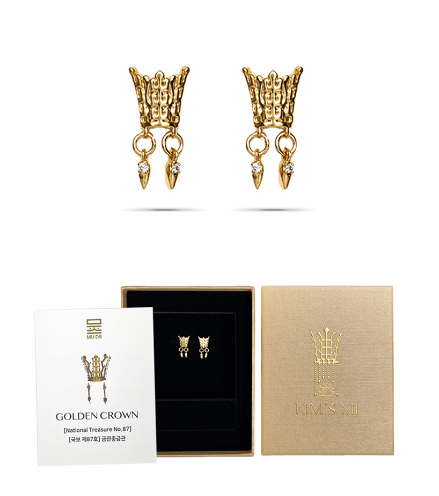 🇰🇷2025년 국립박물관 뮤즈(MUSE)금관 이어링 /Golden Crown Earring