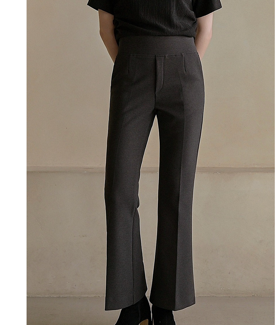 [S~XL]기모 최강스판 밴딩 부츠컷 슬랙스 | Fleece-Lined Ultra Stretch Banding Bootcut Slacks (Winter Only)