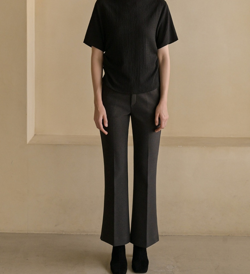 [S~XL]기모 최강스판 밴딩 부츠컷 슬랙스 | Fleece-Lined Ultra Stretch Banding Bootcut Slacks (Winter Only)