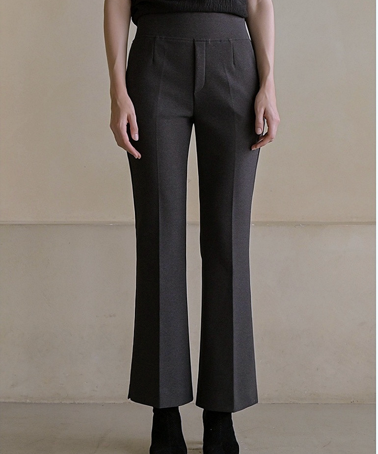 [S~XL]기모 최강스판 밴딩 부츠컷 슬랙스 | Fleece-Lined Ultra Stretch Banding Bootcut Slacks (Winter Only)