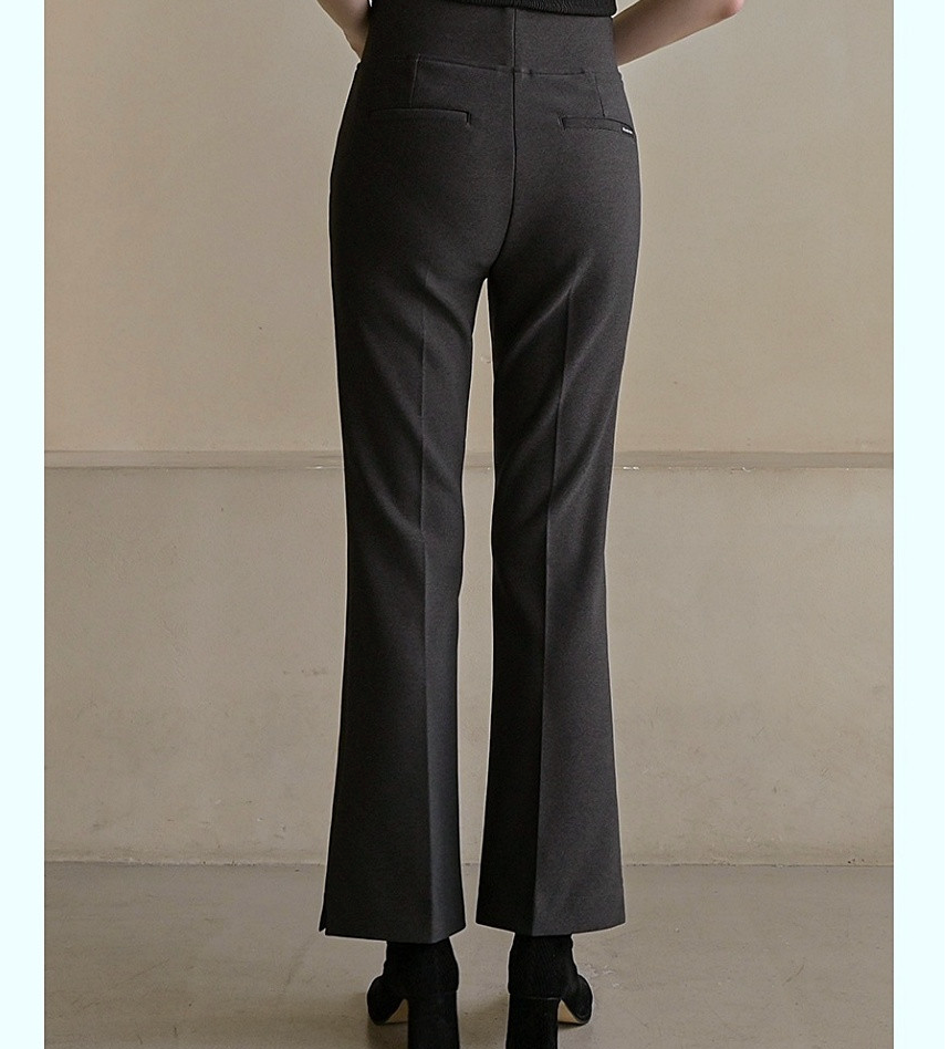 [S~XL]기모 최강스판 밴딩 부츠컷 슬랙스 | Fleece-Lined Ultra Stretch Banding Bootcut Slacks (Winter Only)