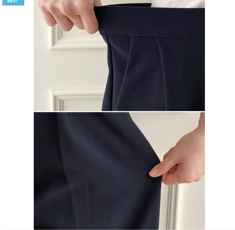 [S~XL]기모 하이웨이스트 밴딩 와이드 슬랙스 | Fleece-Lined High-Waist Banding Wide Slacks (Winter Only)