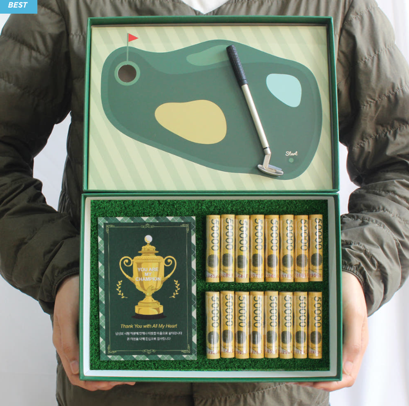 🇰🇷명절겨냥 골프 용돈박스 홀인원 게임 세트 | Golf Money Box Hole-in-One Game Set