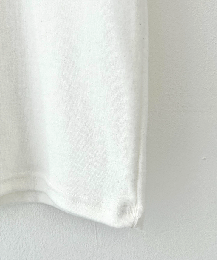 기모반팔티 심플 레터링 자수 여성 반팔 티셔츠 Fleece Embroidered Short-Sleeve T-Shirt