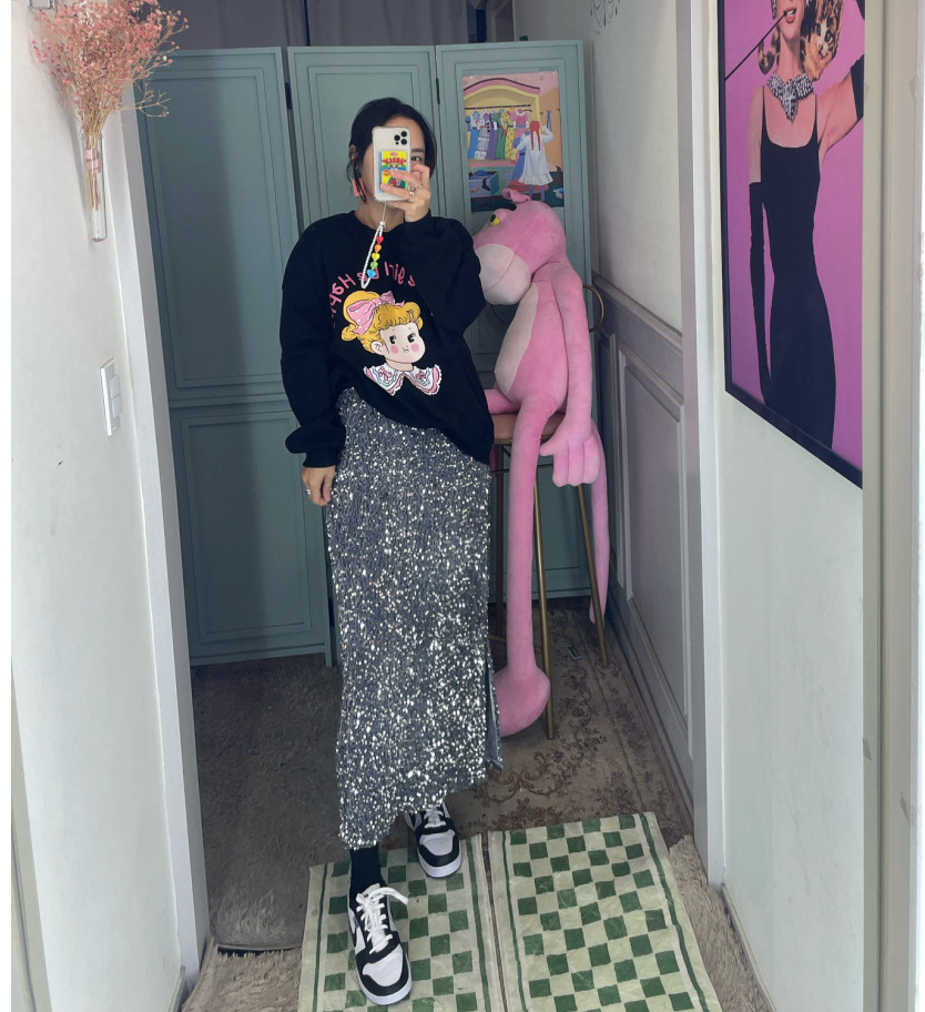 [88가능][메이퍼플] 러블리걸 MTM (양기모) |  Lovely Girl Brushed Sweatshirt(Black only)