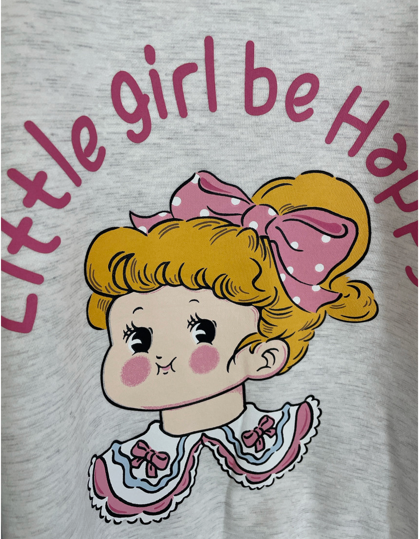 [88가능][메이퍼플] 러블리걸 MTM (양기모) |  Lovely Girl Brushed Sweatshirt(Black only)