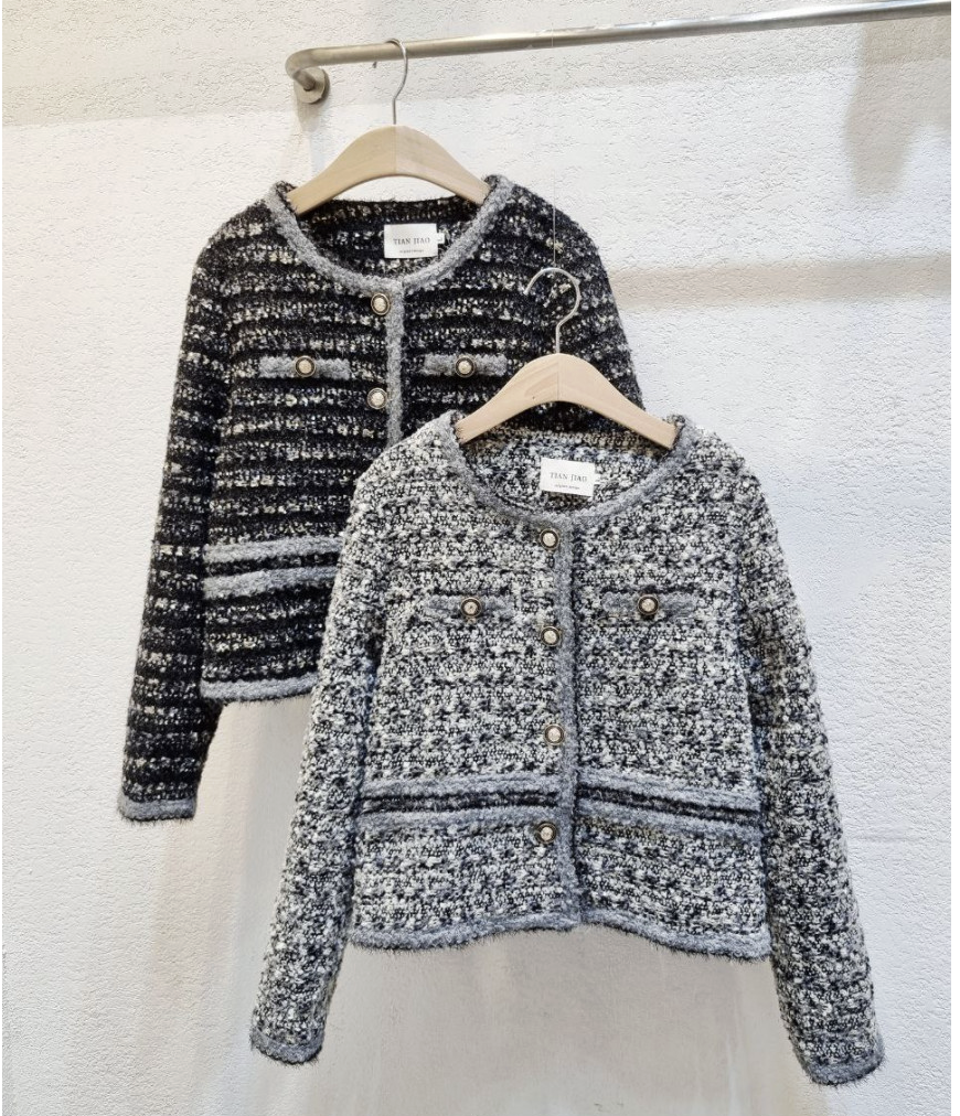 [66까지][럭셔리][디디엔지]여성 럭셔리 클래식 무드 트위드 자켓/Luxury Classic Mood Tweed Jacket