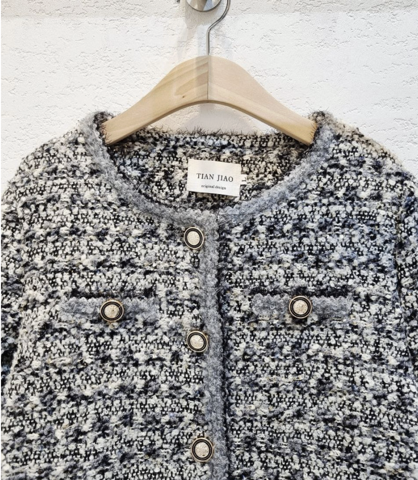 [66까지][럭셔리][디디엔지]여성 럭셔리 클래식 무드 트위드 자켓/Luxury Classic Mood Tweed Jacket