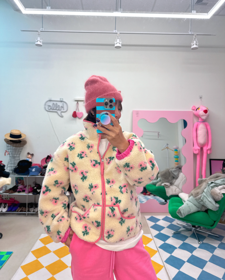 [77까지][메이퍼플] 파이핑 양털자켓 / Piping Sherpa Fleece Jacket