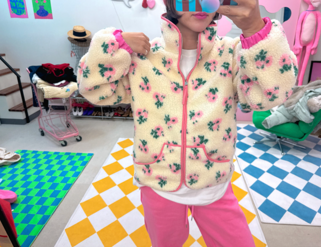 [77까지][메이퍼플] 파이핑 양털자켓 / Piping Sherpa Fleece Jacket