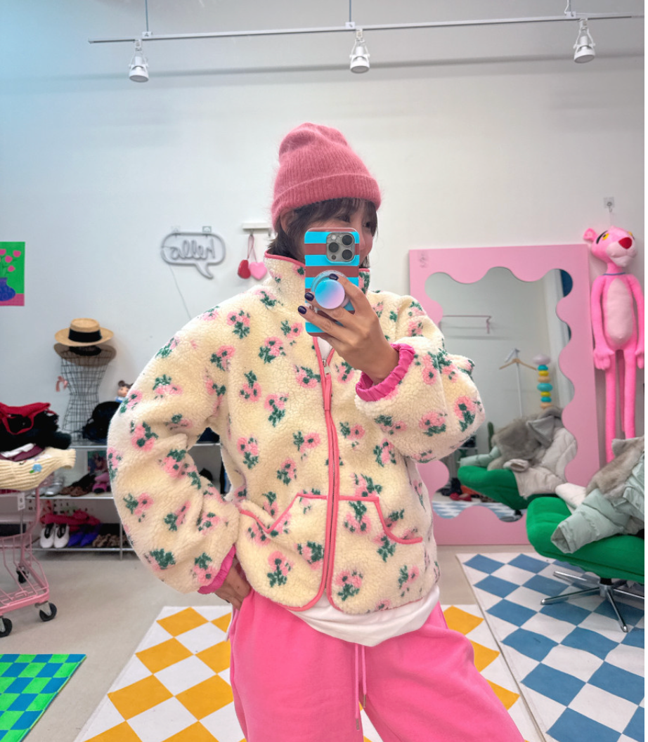 [77까지][메이퍼플] 파이핑 양털자켓 / Piping Sherpa Fleece Jacket