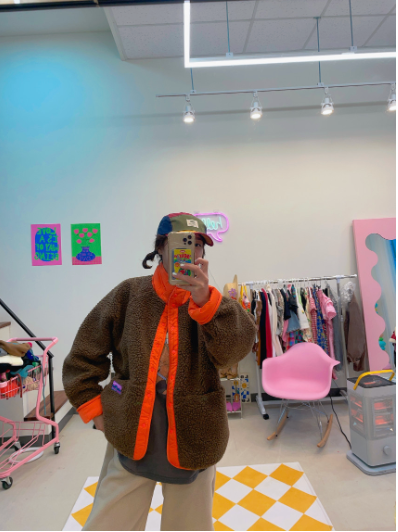 [88까지][메이퍼플]양면 토들 배색 점퍼 패딩 /Reversible Color-Block Padding Jacket