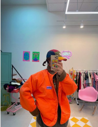 [88까지][메이퍼플]양면 토들 배색 점퍼 패딩 /Reversible Color-Block Padding Jacket