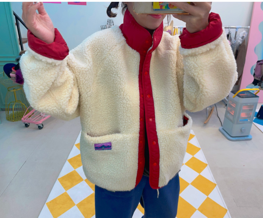 [88까지][메이퍼플]양면 토들 배색 점퍼 패딩 /Reversible Color-Block Padding Jacket