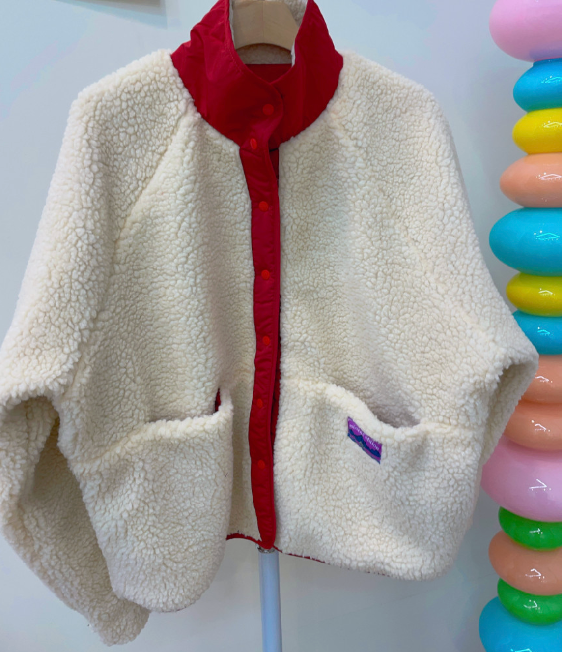 [88까지][메이퍼플]양면 토들 배색 점퍼 패딩 /Reversible Color-Block Padding Jacket