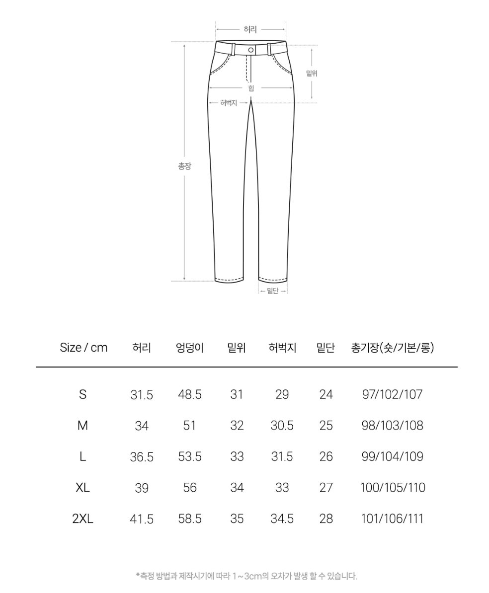 [S~2XL][노스판/노수선/노기모 베이직] 노컷진 와이드 데님 팬츠 5컬러 Wide Fit Denim Pants (5 Colors)