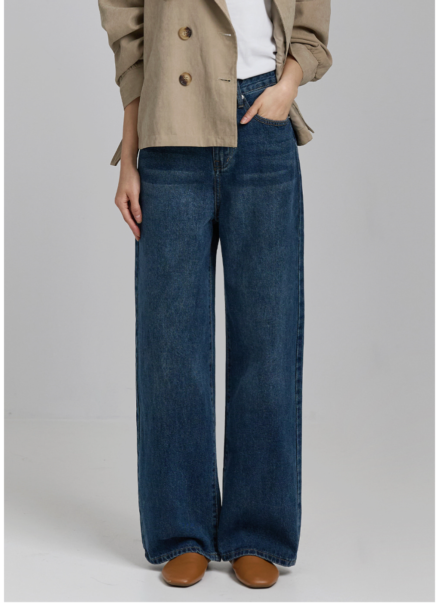 [S~2XL][노스판/노수선/노기모 베이직] 노컷진 와이드 데님 팬츠 5컬러 Wide Fit Denim Pants (5 Colors)