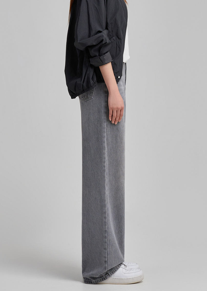 [S~2XL][노스판/노수선/노기모 베이직] 노컷진 와이드 데님 팬츠 5컬러 Wide Fit Denim Pants (5 Colors)