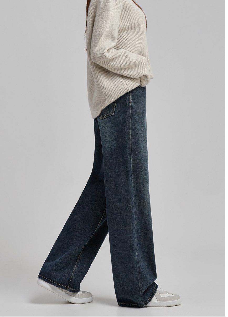 [S~2XL][노스판/노수선/노기모 베이직] 노컷진 와이드 데님 팬츠 5컬러 Wide Fit Denim Pants (5 Colors)