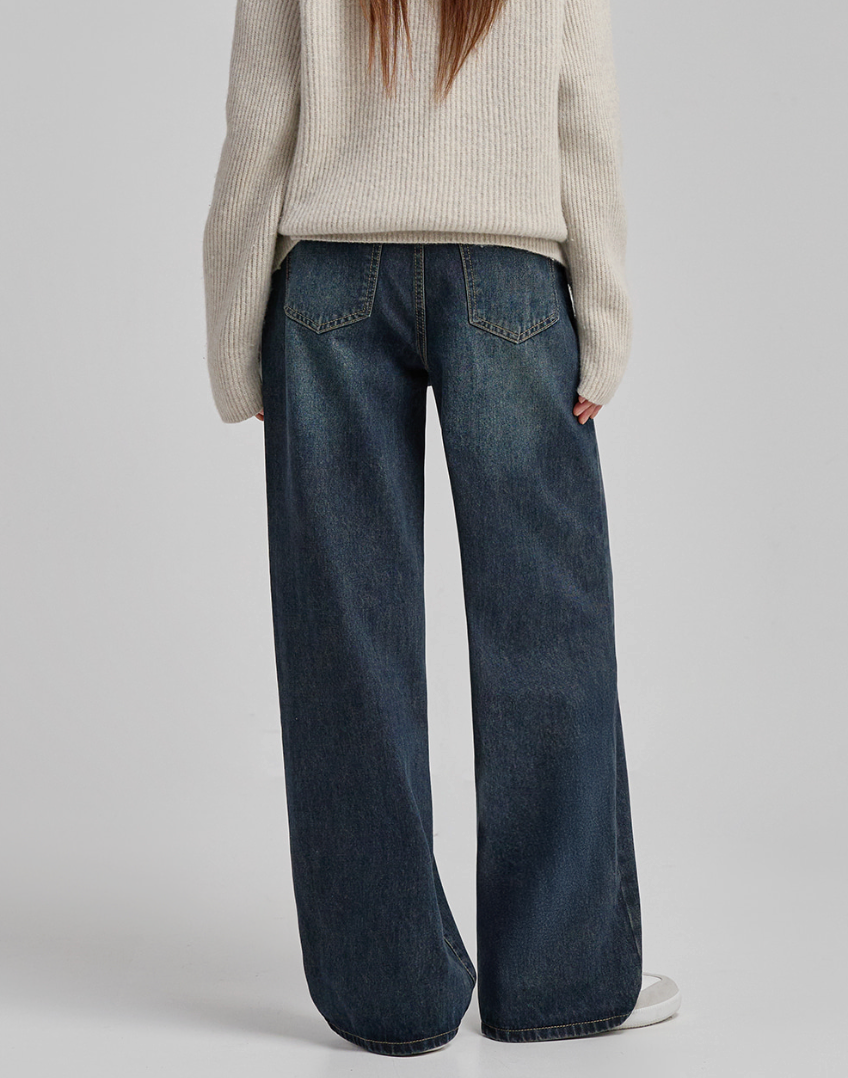 [S~2XL][노스판/노수선/노기모 베이직] 노컷진 와이드 데님 팬츠 5컬러 Wide Fit Denim Pants (5 Colors)