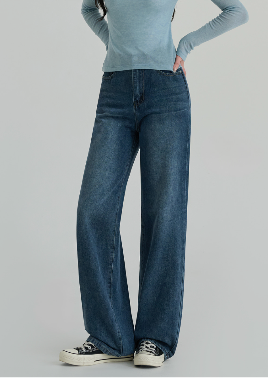 [S~2XL][노스판/노수선/노기모 베이직] 노컷진 와이드 데님 팬츠 5컬러 Wide Fit Denim Pants (5 Colors)