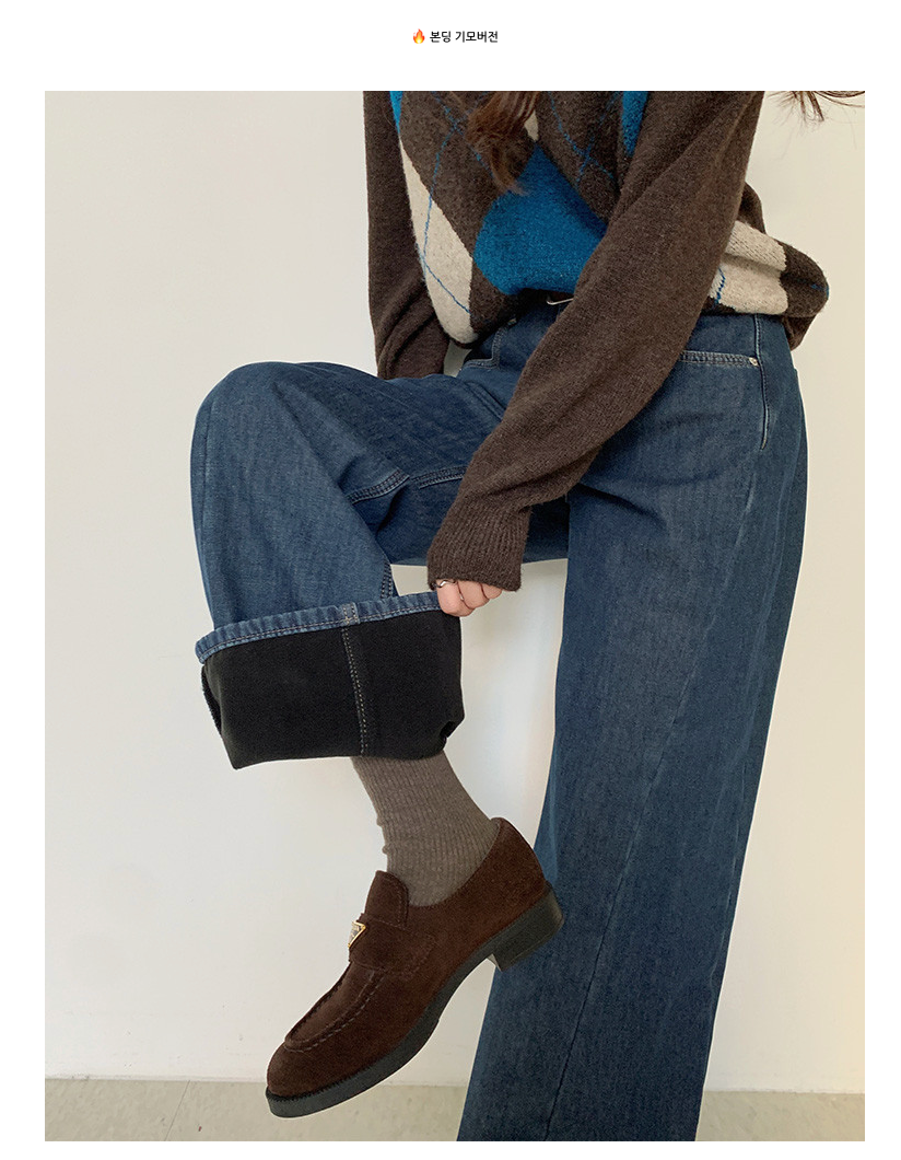 [S~XL][스판/노수선/기모or일반버전] 카일 절개 인밴딩 롱 와이드 인생청바지 (4color)/3-Length Cut Seam Banding Wide Denim Pants