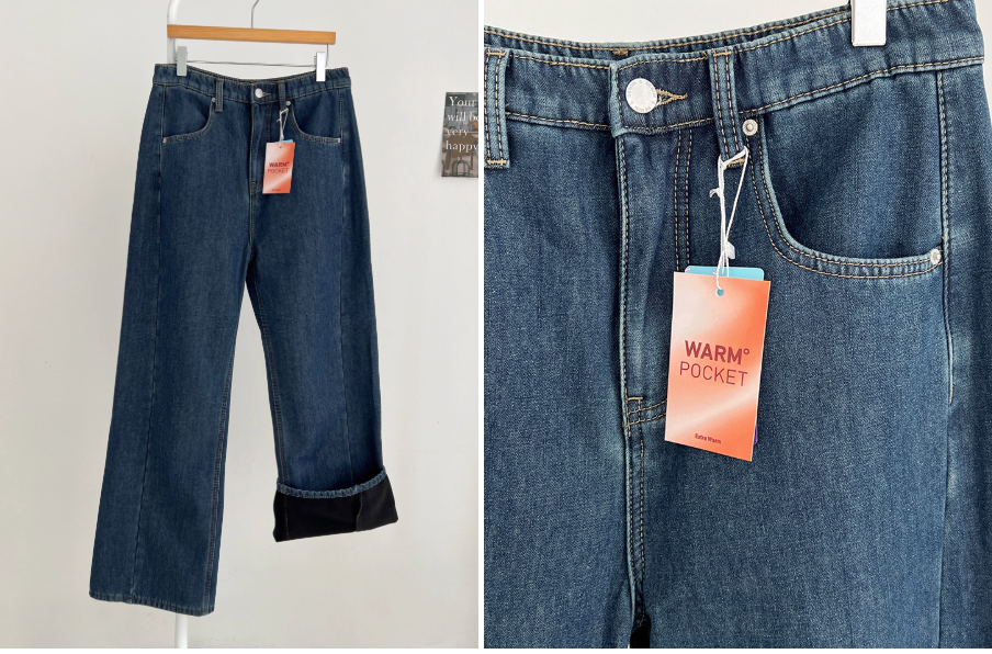 [S~XL][스판/노수선/기모or일반버전] 카일 절개 인밴딩 롱 와이드 인생청바지 (4color)/3-Length Cut Seam Banding Wide Denim Pants