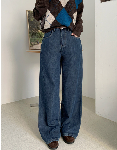 [S~XL][스판/노수선/기모or일반버전] 카일 절개 인밴딩 롱 와이드 인생청바지 (4color)/3-Length Cut Seam Banding Wide Denim Pants