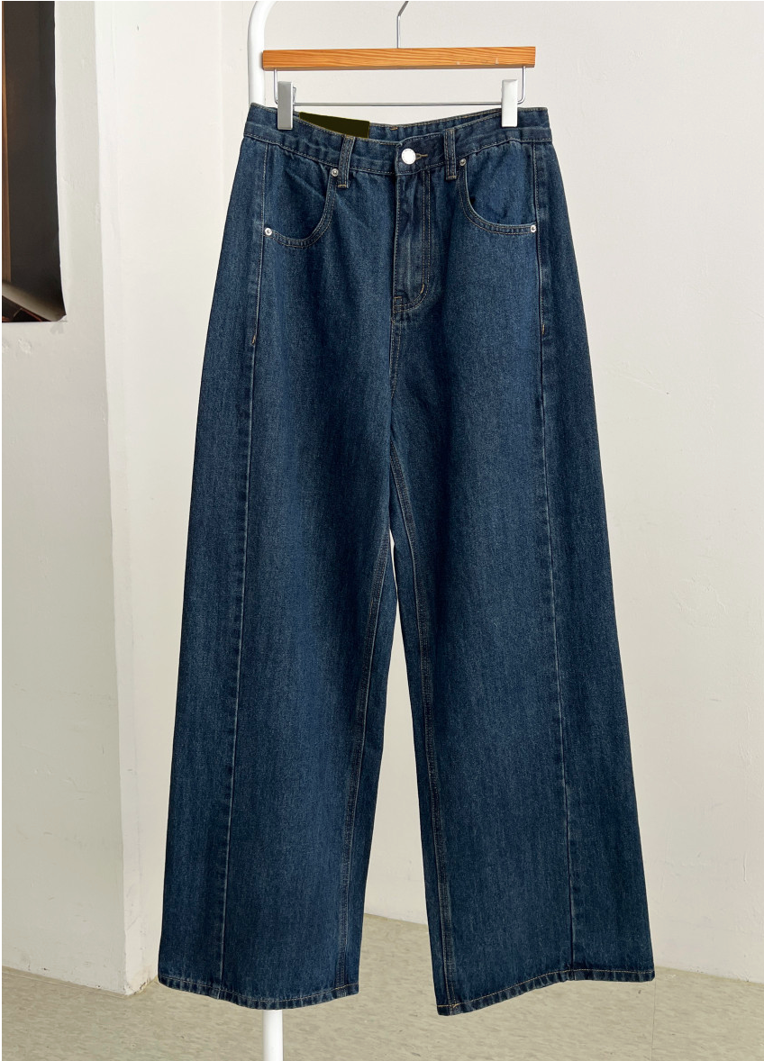 [S~XL][스판/노수선/기모or일반버전] 카일 절개 인밴딩 롱 와이드 인생청바지 (4color)/3-Length Cut Seam Banding Wide Denim Pants