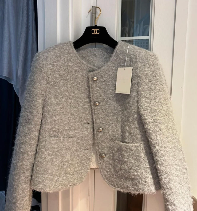 [66까지][메이드101]가을겨울 누빔 모헤어 부클 티르 자켓 / Quilted Mohair Bouclé “Tir” Jacket (Fall/Winter)