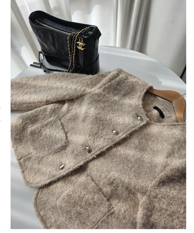 [66까지][메이드101]가을겨울 누빔 모헤어 부클 티르 자켓 / Quilted Mohair Bouclé “Tir” Jacket (Fall/Winter)