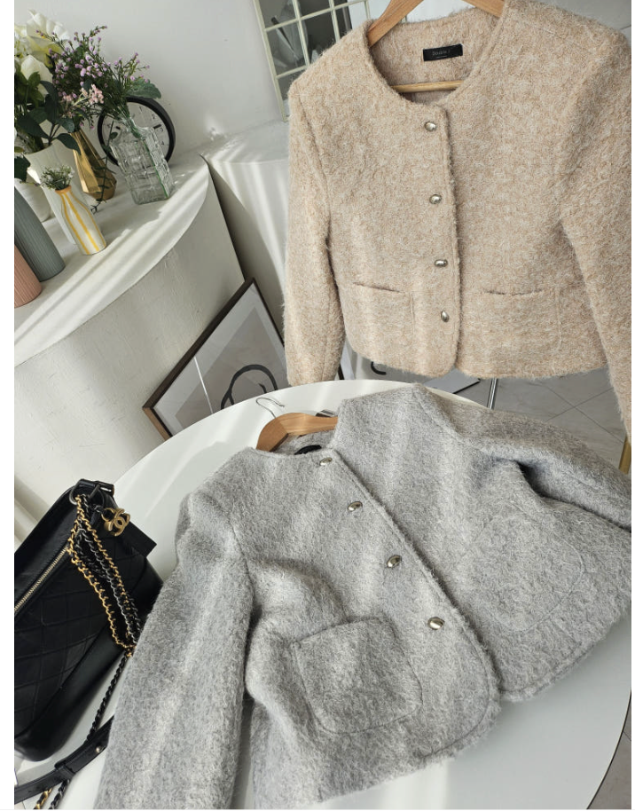 [66까지][메이드101]가을겨울 누빔 모헤어 부클 티르 자켓 / Quilted Mohair Bouclé “Tir” Jacket (Fall/Winter)