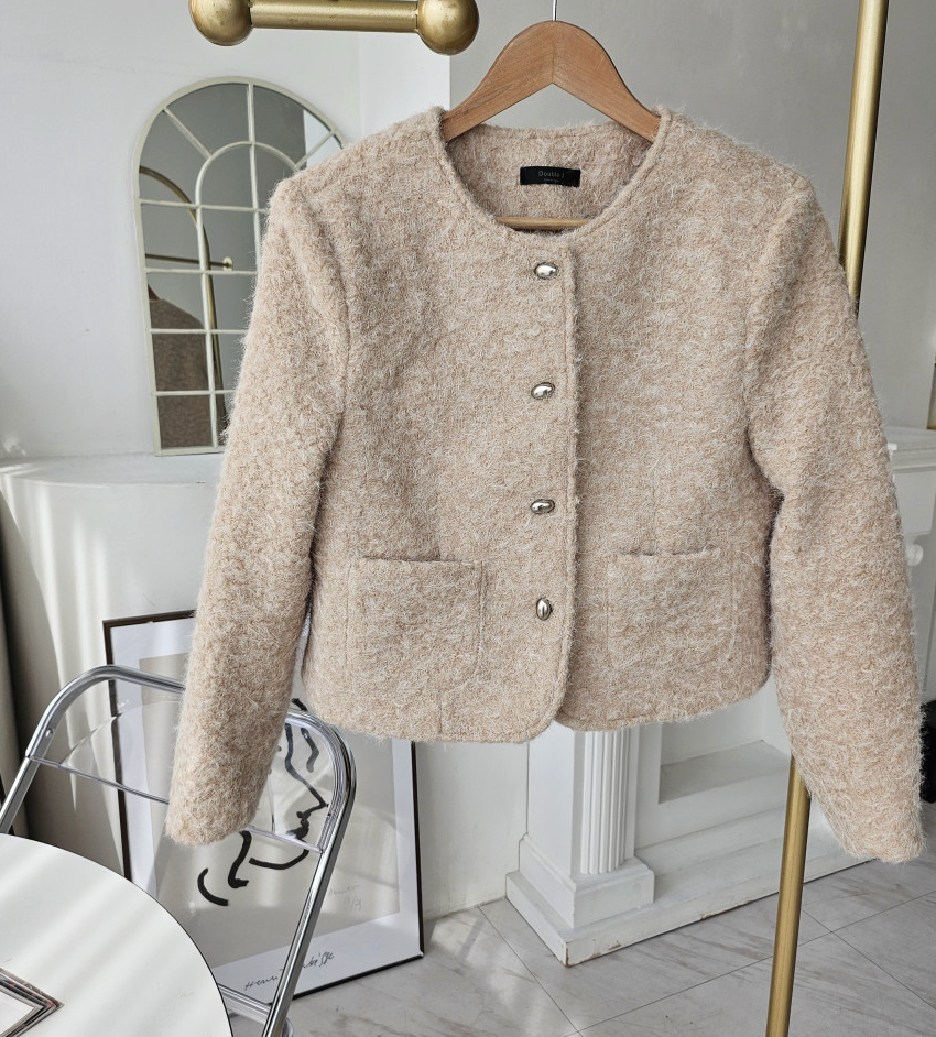 [66까지][메이드101]가을겨울 누빔 모헤어 부클 티르 자켓 / Quilted Mohair Bouclé “Tir” Jacket (Fall/Winter)