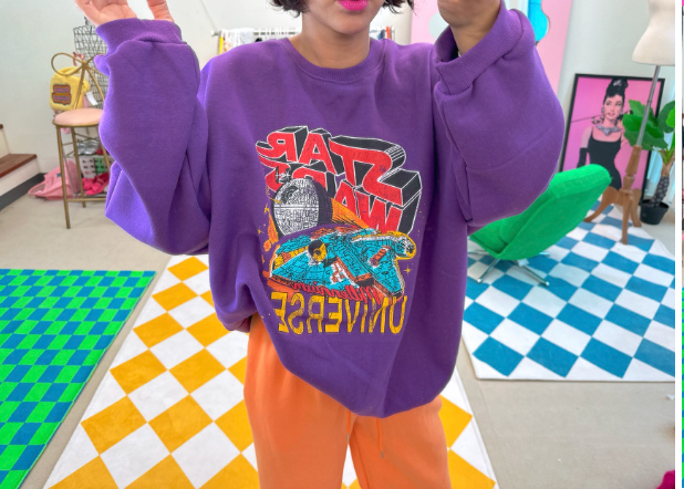 [99가능][메이퍼플] 스페이스 오버핏 기모 맨투맨  [MAPLEPURPLE] Space Oversized Fleece Sweatshirt