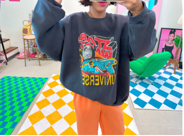 [99가능][메이퍼플] 스페이스 오버핏 기모 맨투맨  [MAPLEPURPLE] Space Oversized Fleece Sweatshirt