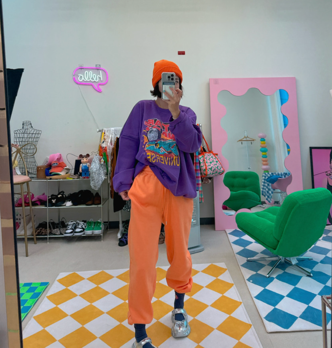 [99가능][메이퍼플] 스페이스 오버핏 기모 맨투맨  [MAPLEPURPLE] Space Oversized Fleece Sweatshirt