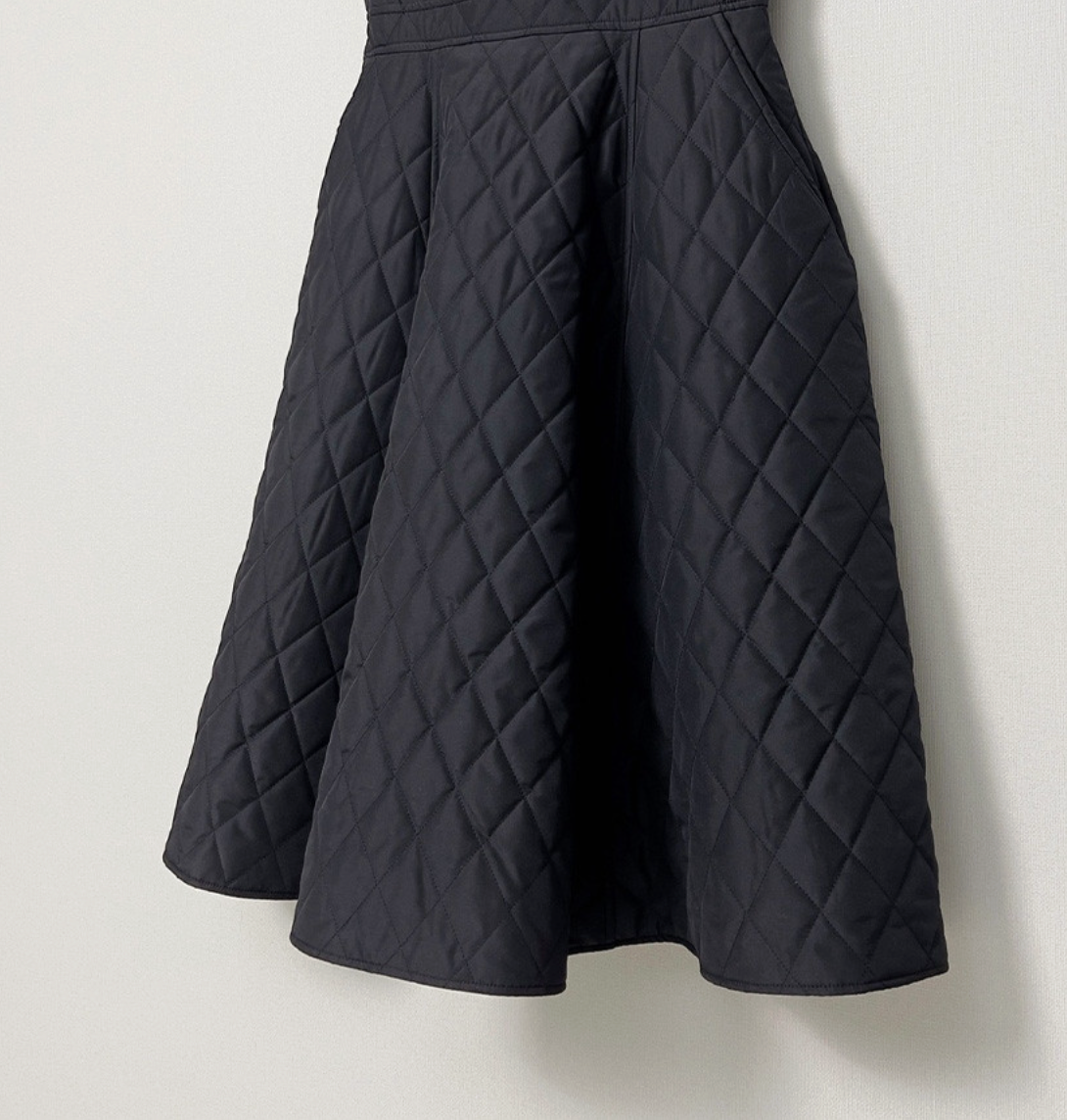 [55-66][시그니처]겨울 결혼식 하객룩 키작녀 원피스 / Quilted Padded One-Piece Dress