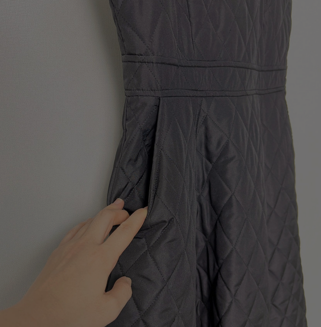 [55-66][시그니처]겨울 결혼식 하객룩 키작녀 원피스 / Quilted Padded One-Piece Dress