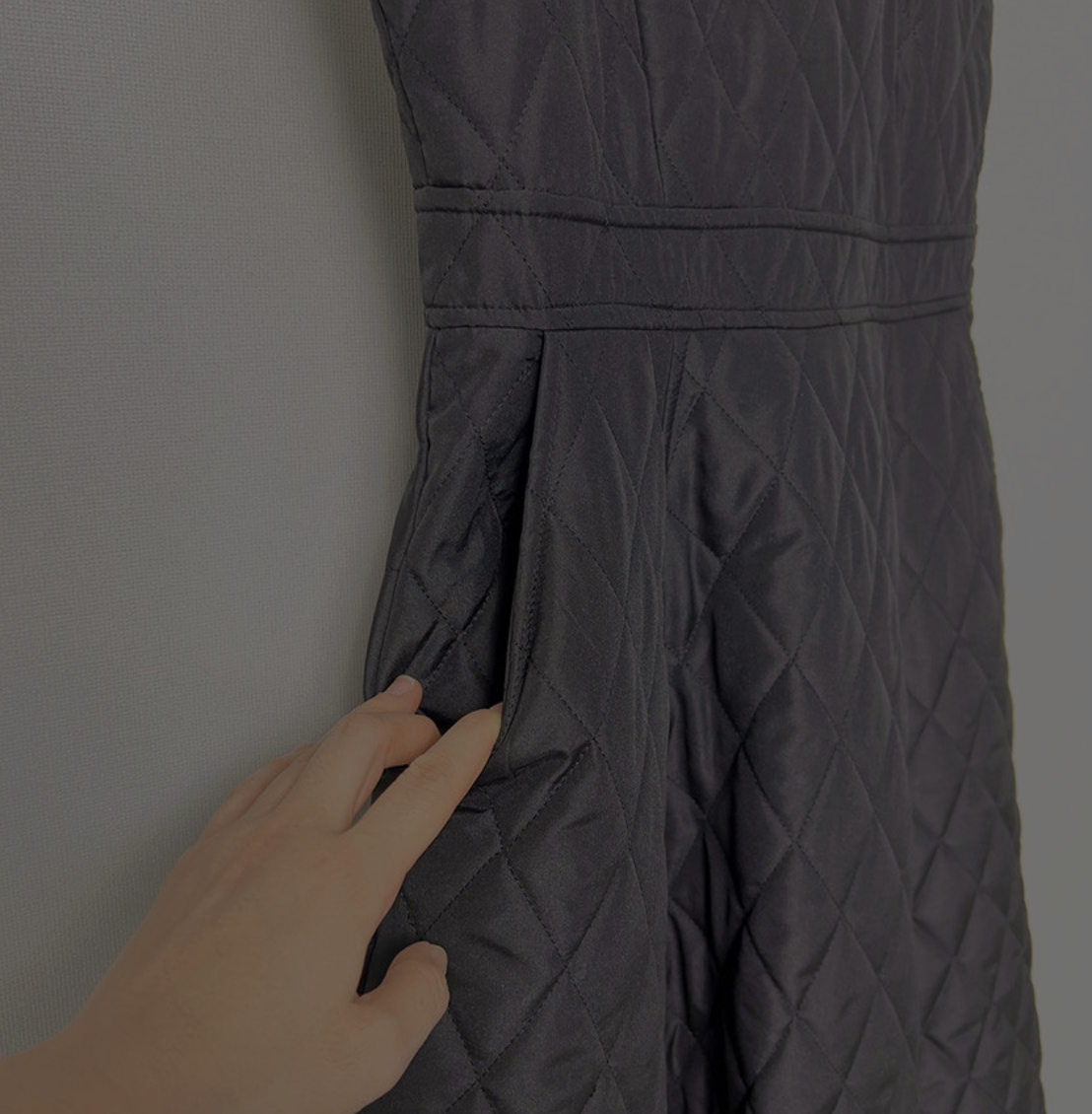 [55-66][시그니처]겨울 결혼식 하객룩 키작녀 원피스 / Quilted Padded One-Piece Dress