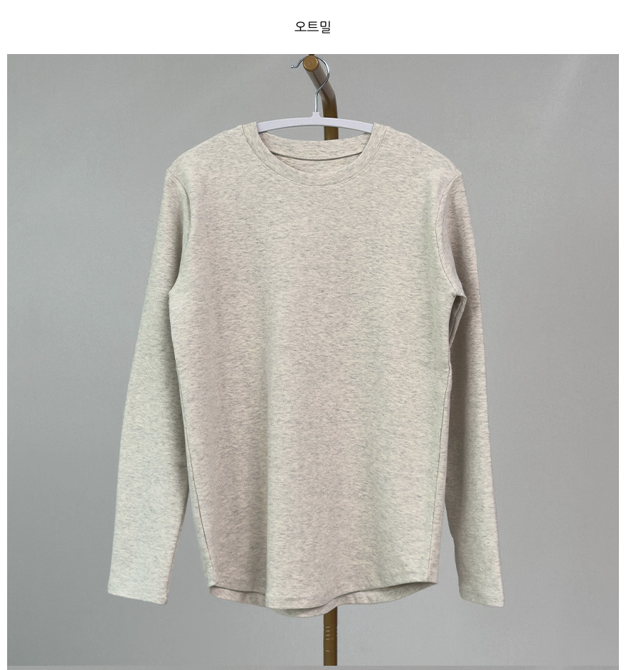 [66까지][시그니처]피치기모 이너 박스 레이어드 롱티 / Peach-Fleece Inner Boxy Layered Long Tee