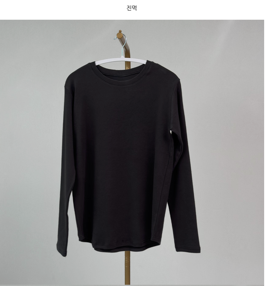 [66까지][시그니처]피치기모 이너 박스 레이어드 롱티 / Peach-Fleece Inner Boxy Layered Long Tee