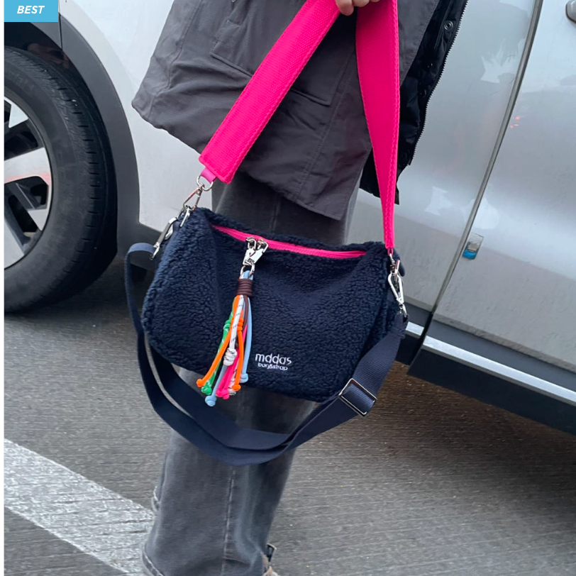 [mddas] 양털 뽀글이 보부상 미니 숄더백 / Teddy Fleece Shoulder Bag